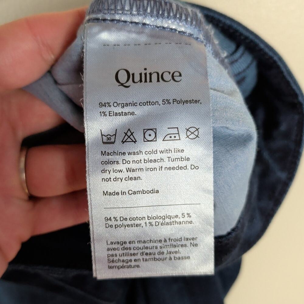 QUINCE Bella Stretch Wide Leg Jeans in Deep Sea Blue Dark Wash Women's 30 - Picture 5 of 5